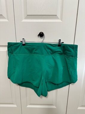 Lululemon Speed Up High-Rise Lined Short 4" in Cascadia Green Size 20 EUC